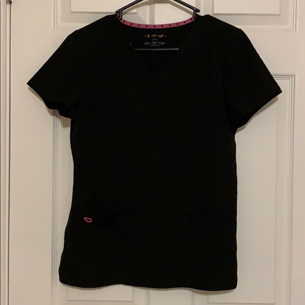 Black heartsoul scrub top